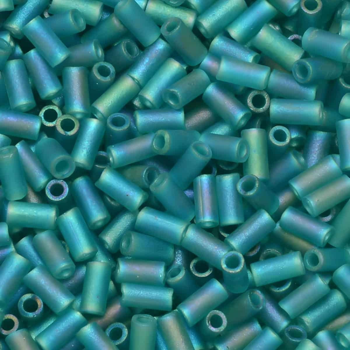 Miyuki Bugle Beads Size #1, 3mm 19.5GM Teal AB