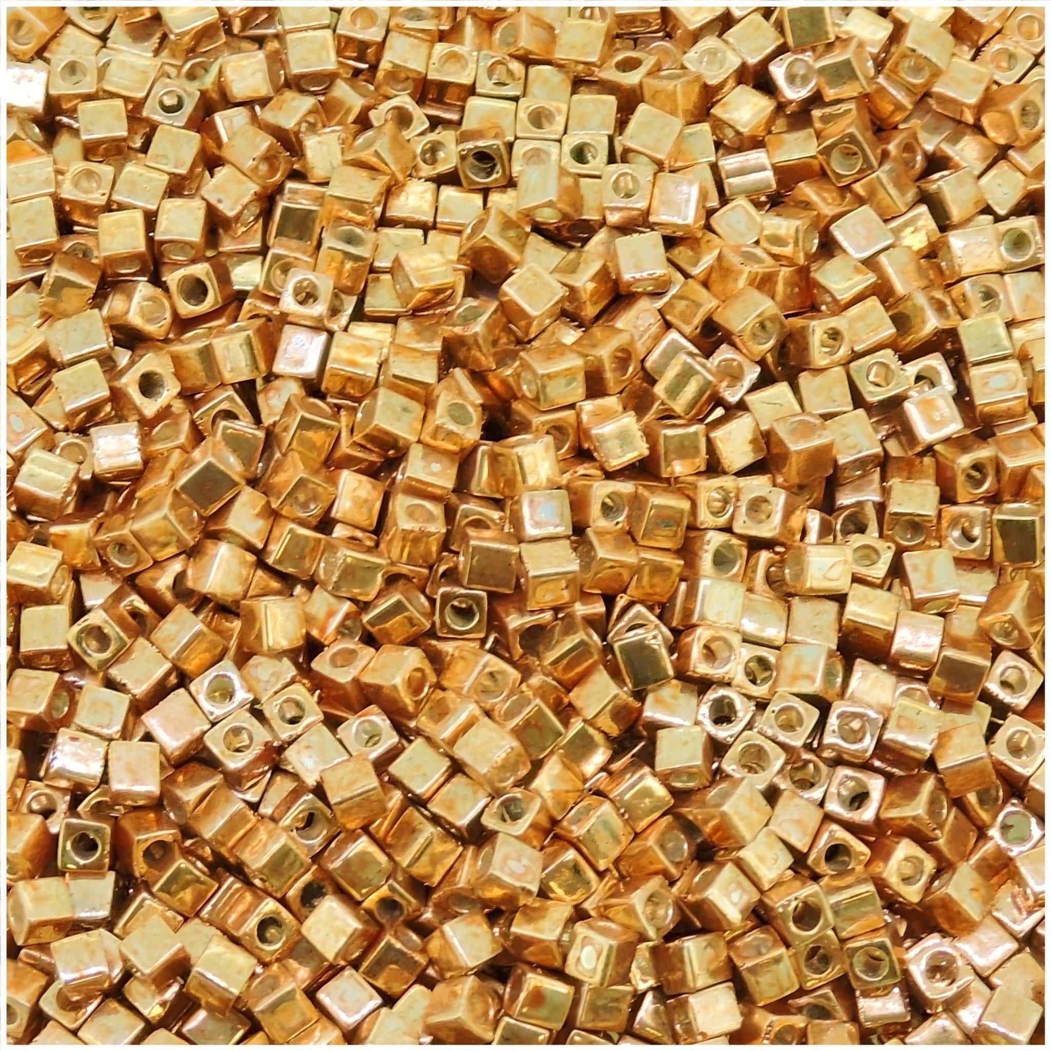 Miyuki Square Seed Beads 1.8mm Galvanized Yellow Gold 8.2GM