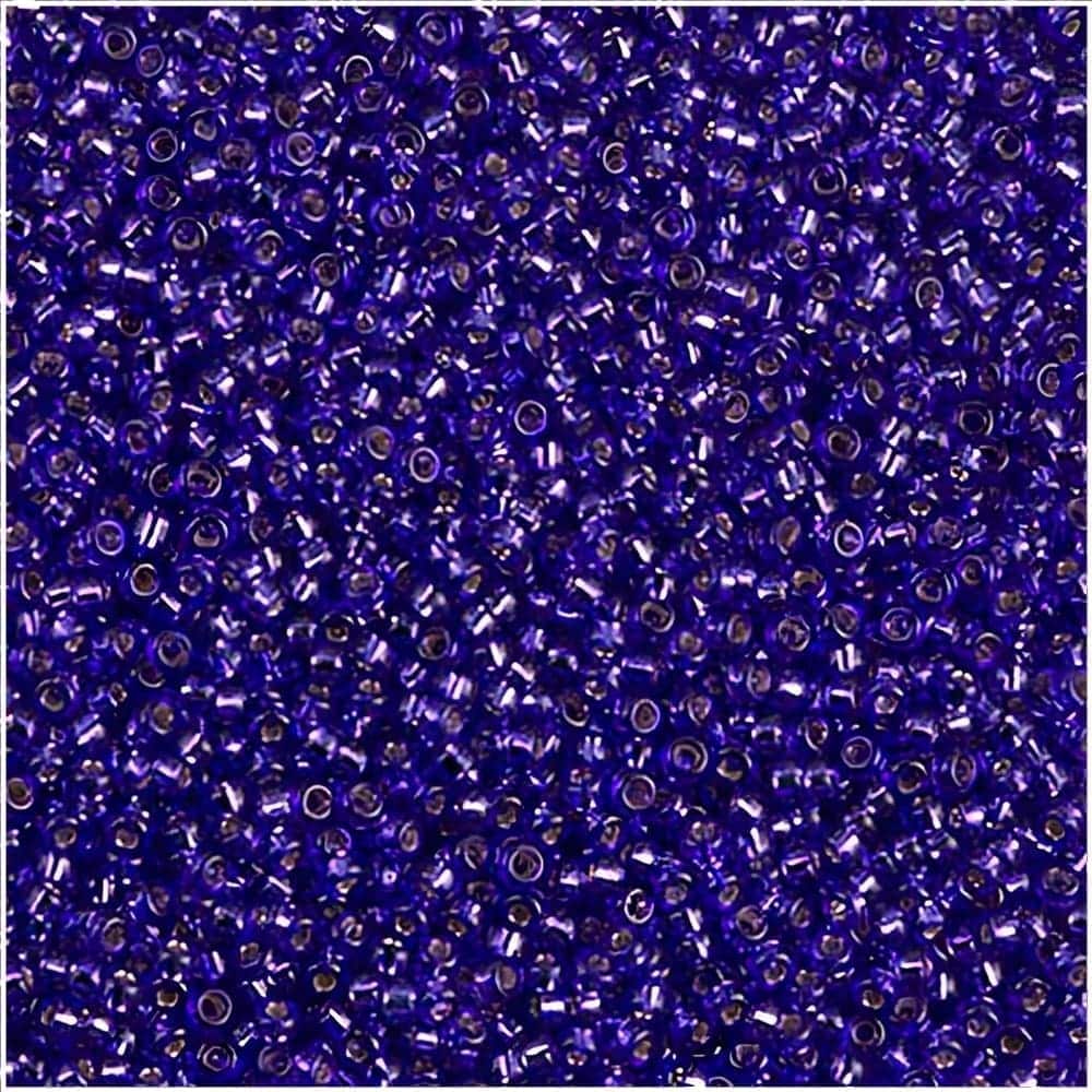 Miyuki Round Seed Beads 15/0 Silver Lined Red Violet 8.2GM 15-1446