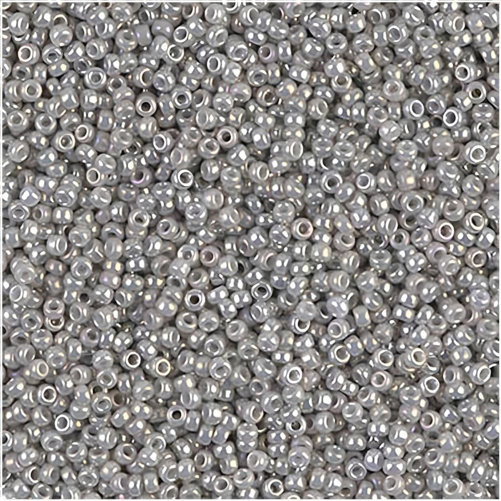 Miyuki Round Seed Beads 15/0 Ceylon Gray 8.2GM 15-1866