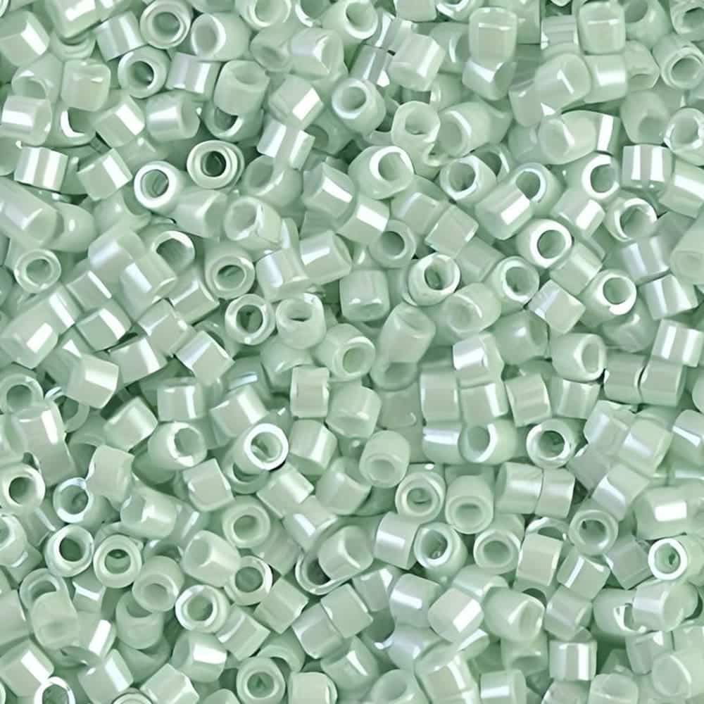 DB1536 Miyuki Delica Seed Beads 11/0 Opaque Light Mint Ceylon 7GM