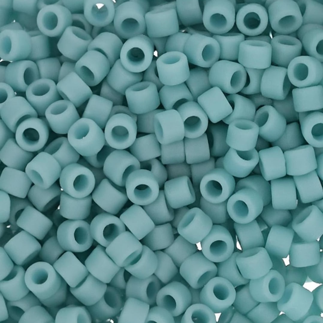 DB0375 Miyuki Delica Seed Beads Size 11/0 Matte Metallic Light Aqua 7.2GM