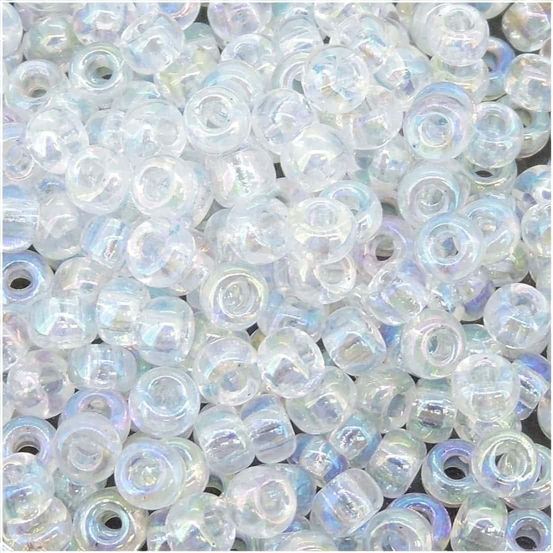 Miyuki Round Seed Beads 6/0 Crystal AB BULK 50GM 6-250