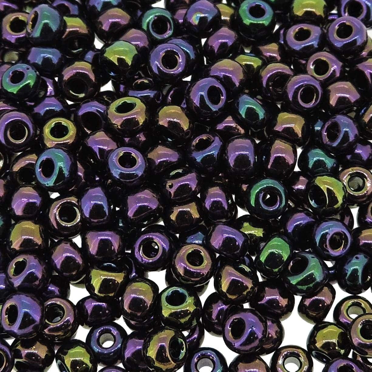 Miyuki Round Seed Beads 6/0 Metallic Dark Plum Iris 20GM