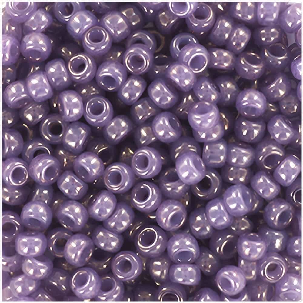 Miyuki Round Seed Beads Size 8/0 Alabaster Luster Lavender 8-2377