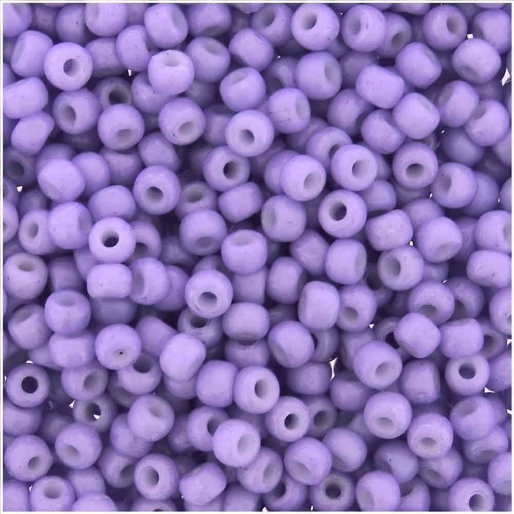 Miyuki Round Seed Beads Size 8/0 Duracoat Opaque Pale Purple 22GM
