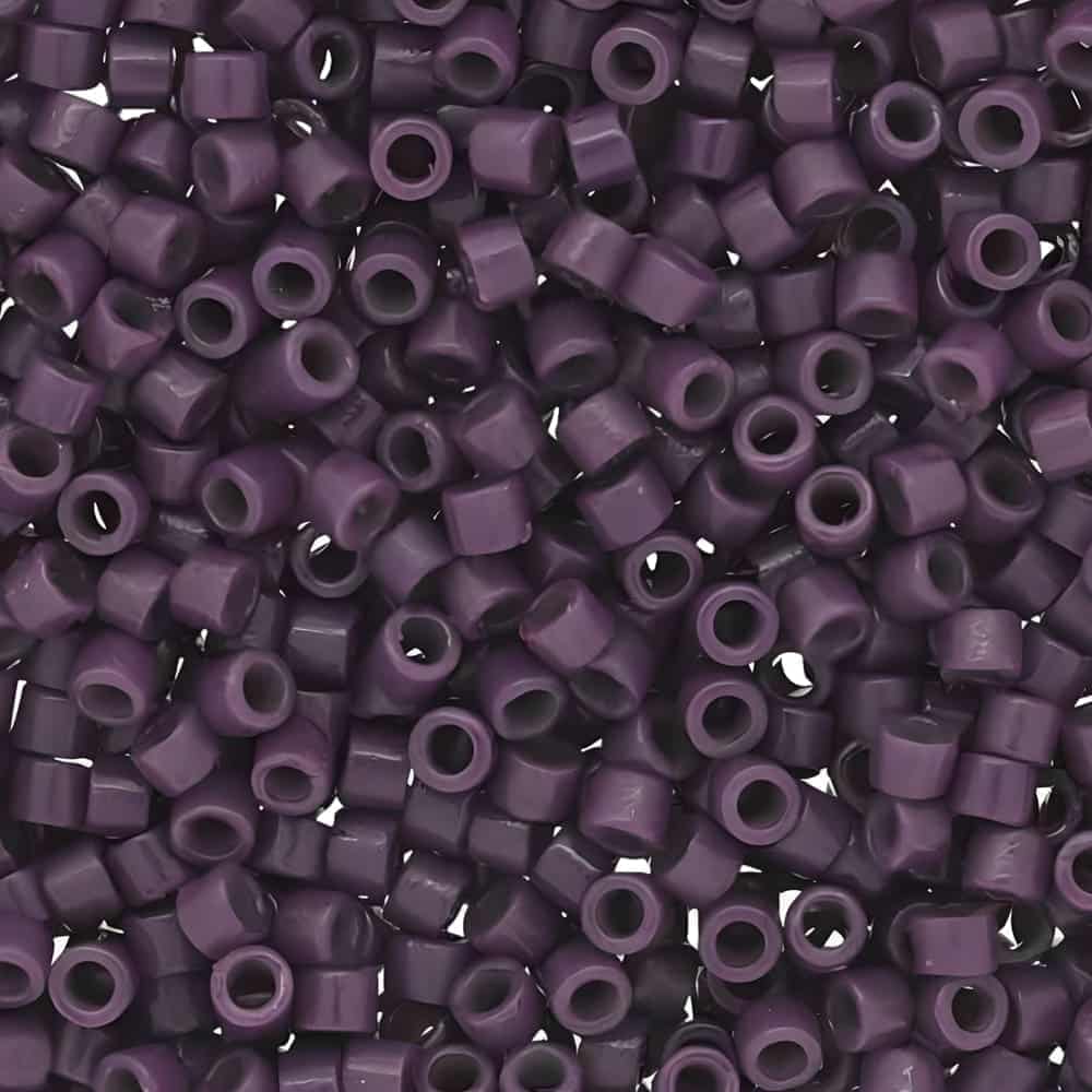 DB2360 Miyuki Delica Seed Beads Size 11/0 Duracoat Opaque Dark Purple 7GM