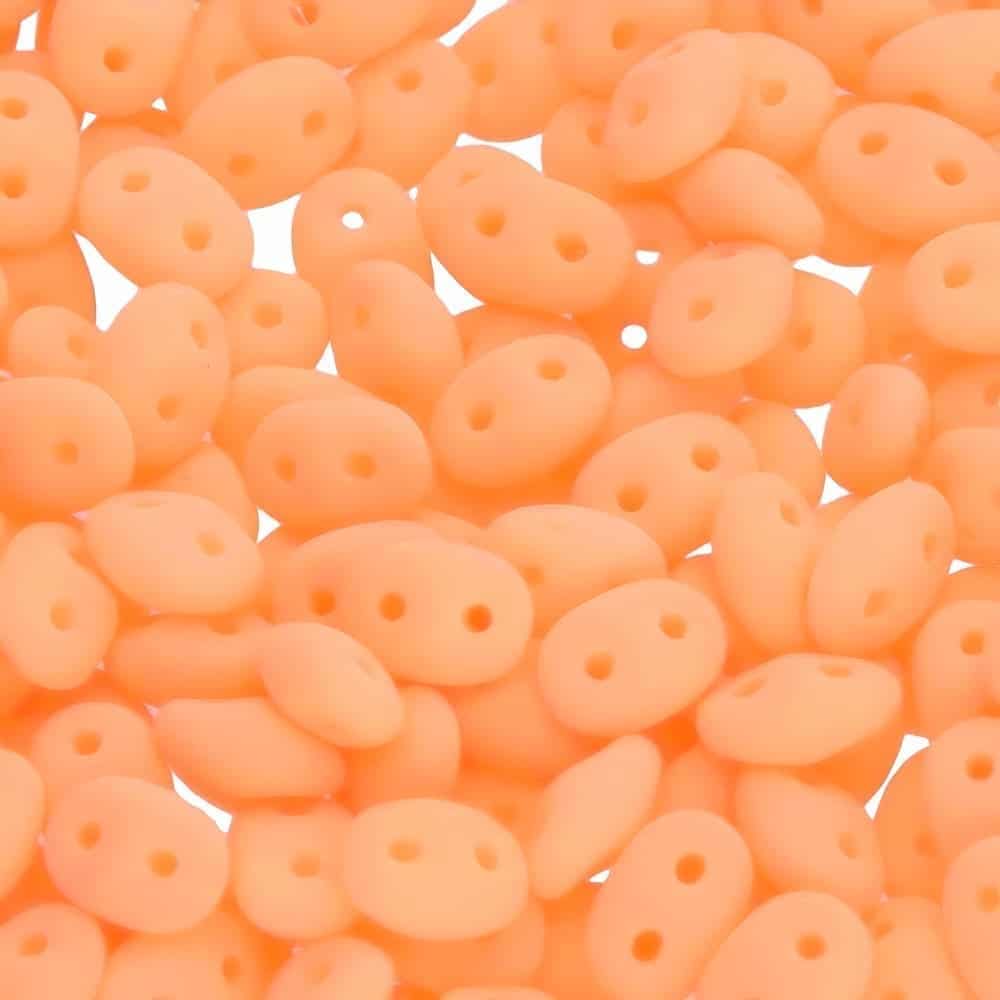 SuperDuo Beads Two-hole 5×2.5mm Bondeli Matte Orange 22.5GM