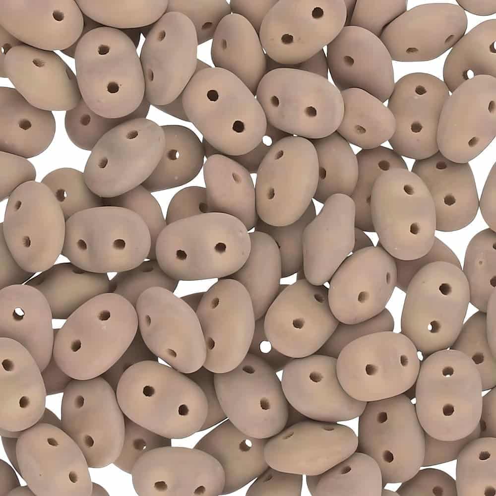 SuperDuo Beads Two-hole 5×2.5mm Bondeli Matte Cappuccino 22.5GM