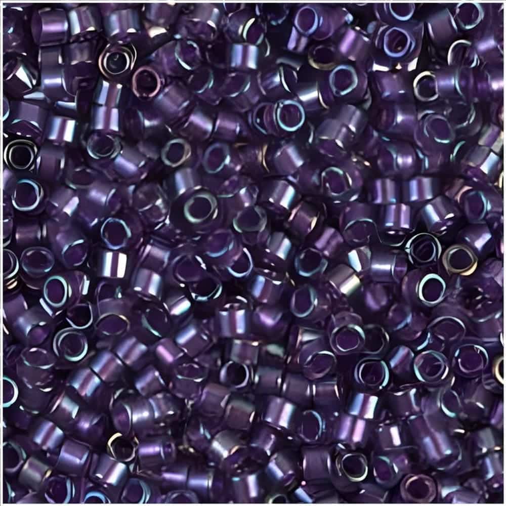 DB1756 Miyuki Delica Seed Beads 11/0 Sparkling Purple Lined Grape AB 7GM
