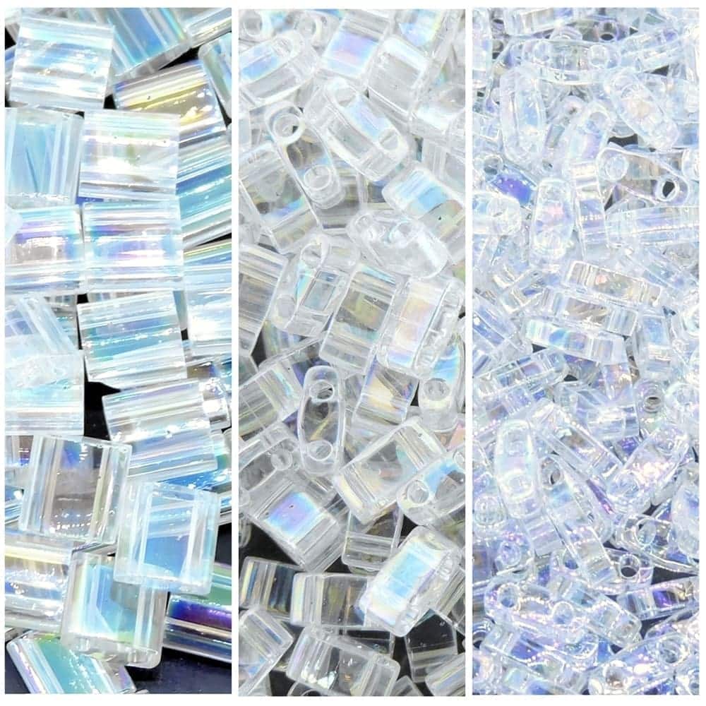 Miyuki Multipack Full-, Half- and Quarter Tila Beads Crystal AB