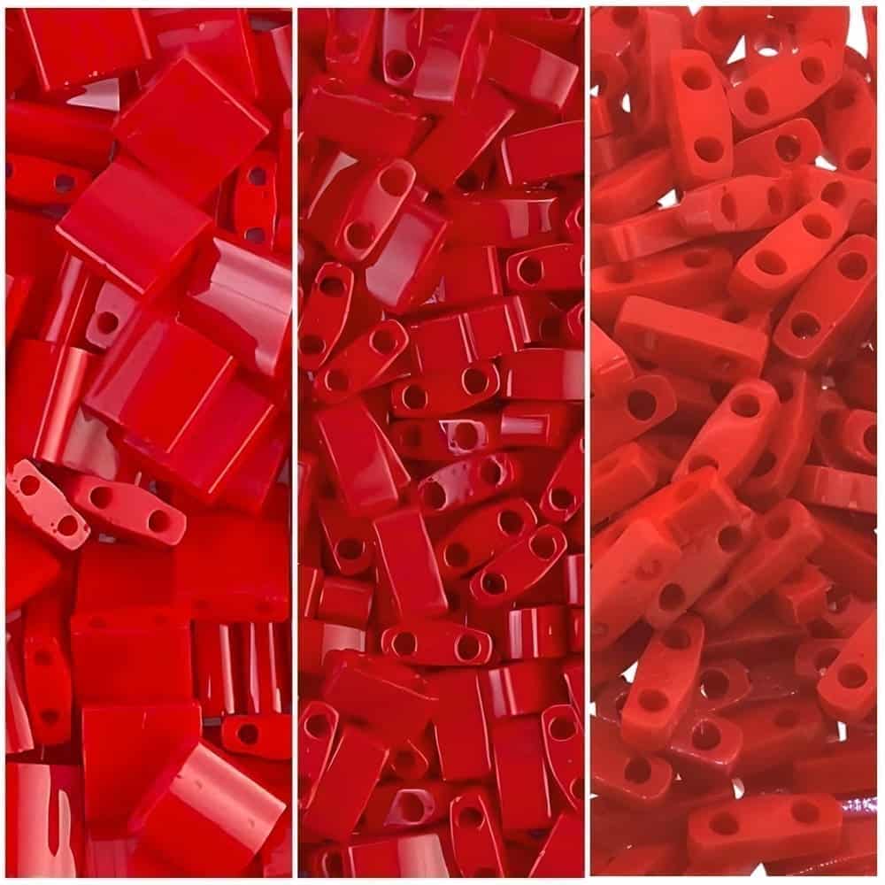 Miyuki Multipack Full-, Half- and Quarter Tila Beads Opaque Red 22.2GM