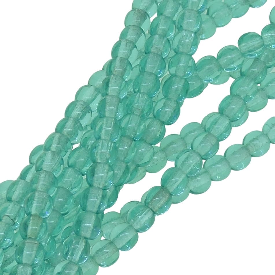 Round Beads 4mm Czech Glass Druk – Teal Green 100pcs