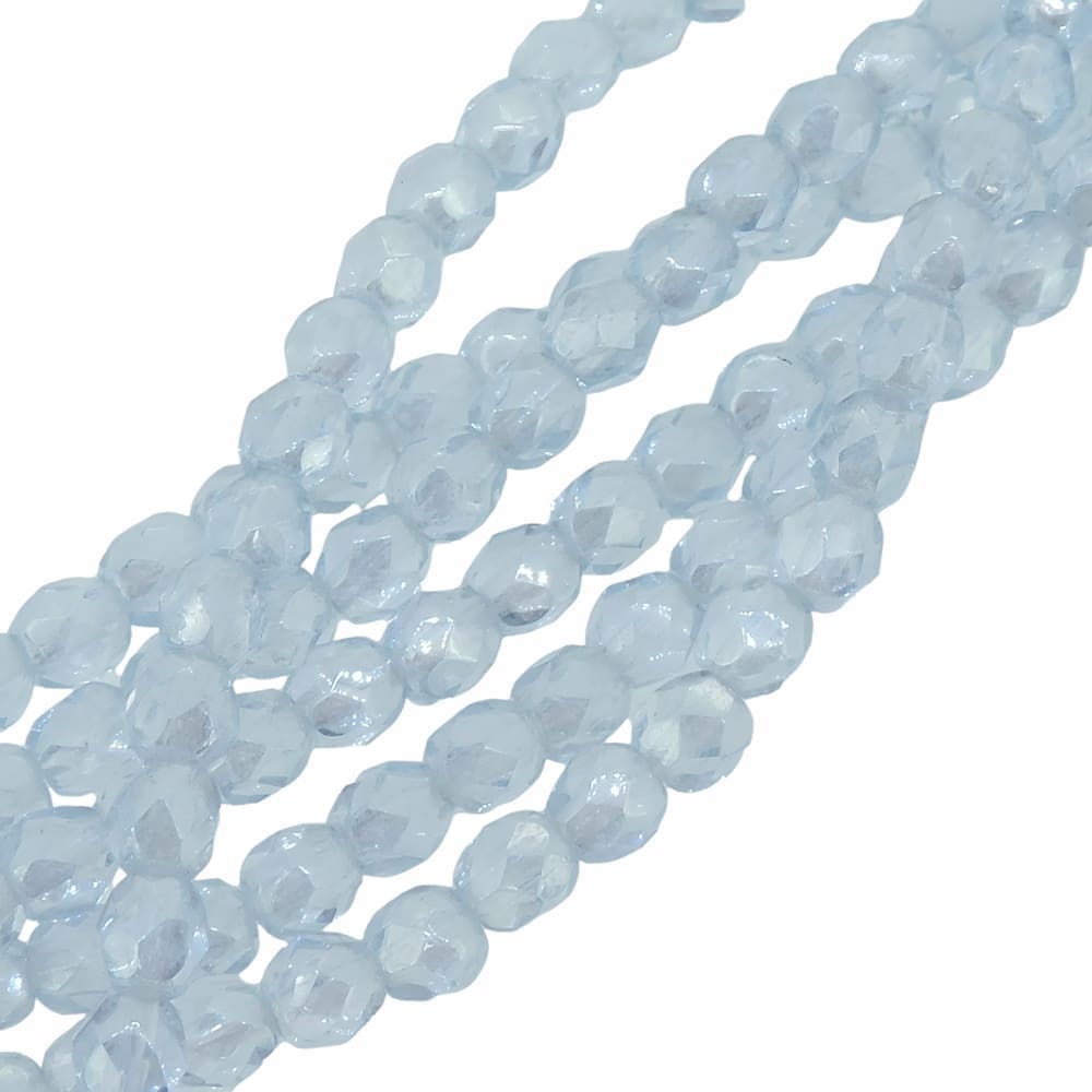 Fire Polished 4mm Faceted Round Beads 100pcs – Luster Light Sapphire