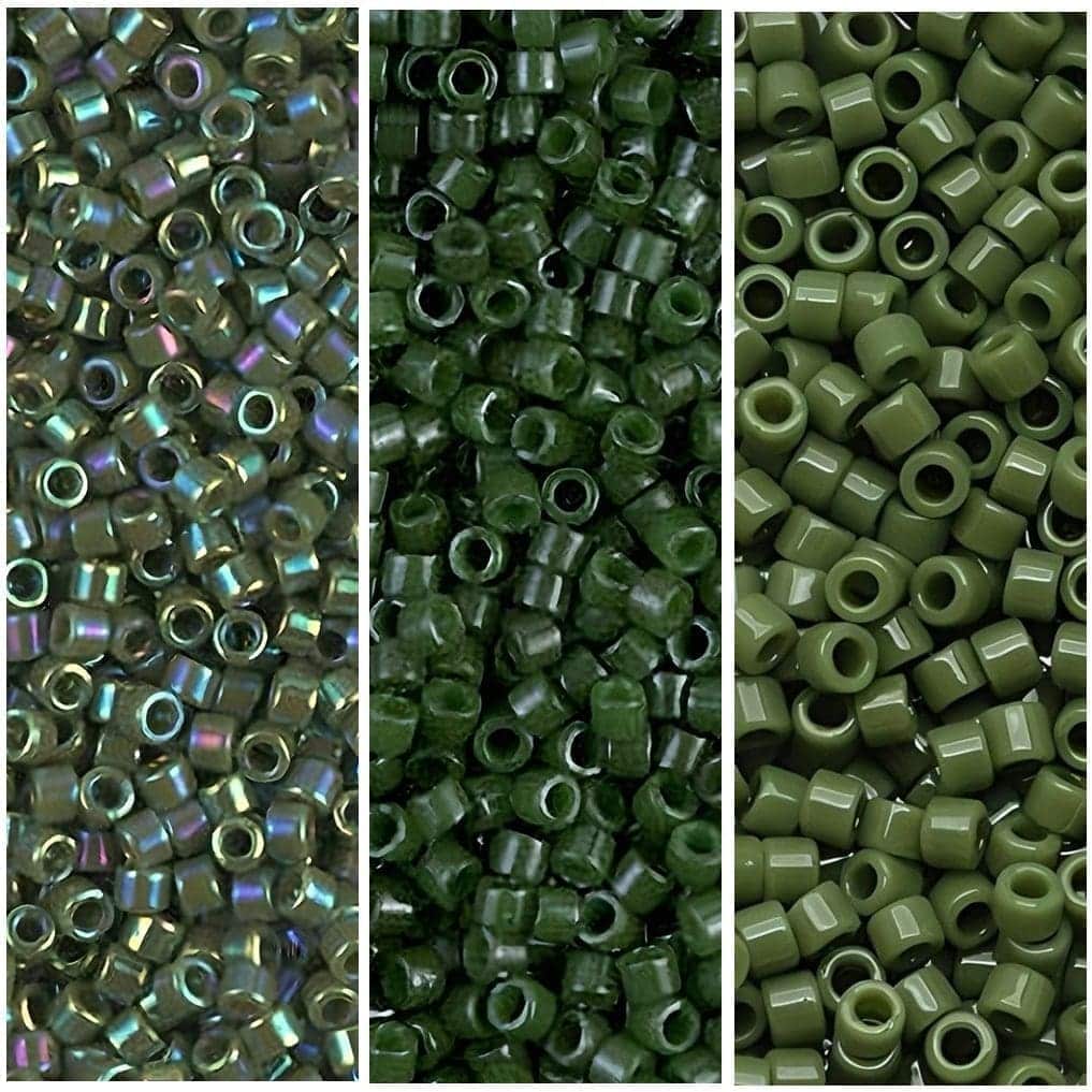 Set of 3 Colors, 21GM Miyuki Delica Seed Beads 11/0 DB1135 DB0663 DB1575