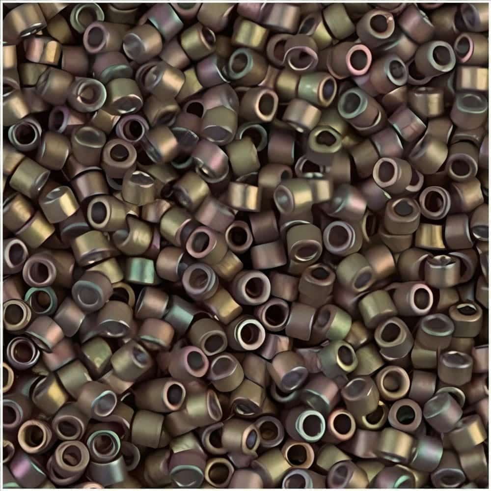 DB0380 Miyuki Delica Seed Beads 11/0 Matte Metallic Khaki Iris 7GM