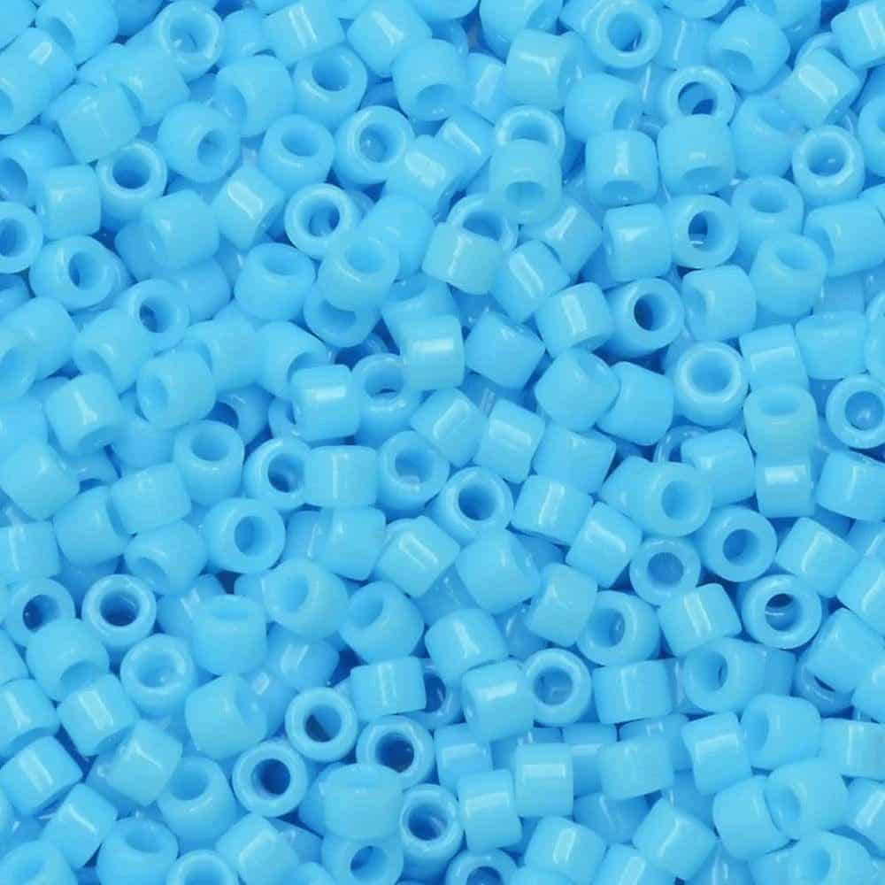 DB0725 Miyuki Delica Seed Beads 11/0 Opaque Turquoise Blue 7GM