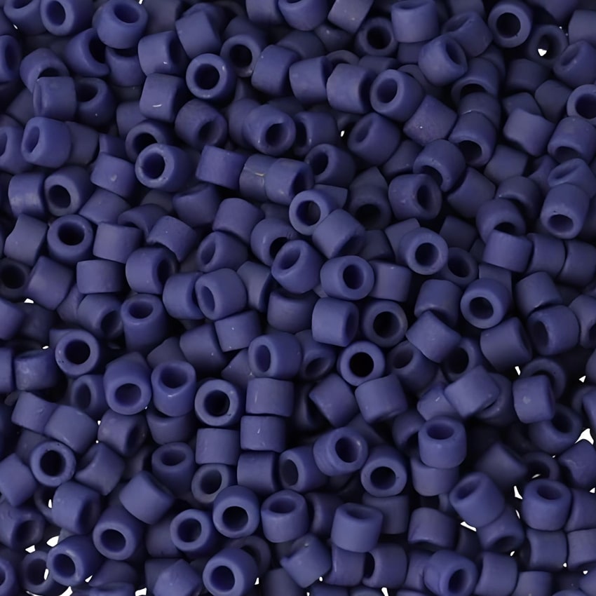 DB0377 Miyuki Delica Seed Beads Size 11/0 Matte Metallic Navy Blue 7GM