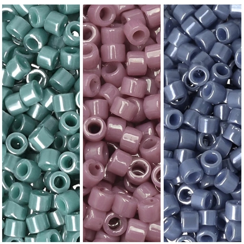 Set of 3 Colors, 21GM Miyuki Delica Seed Beads 11/0 Glazed DB0264 DB0265 DB0267