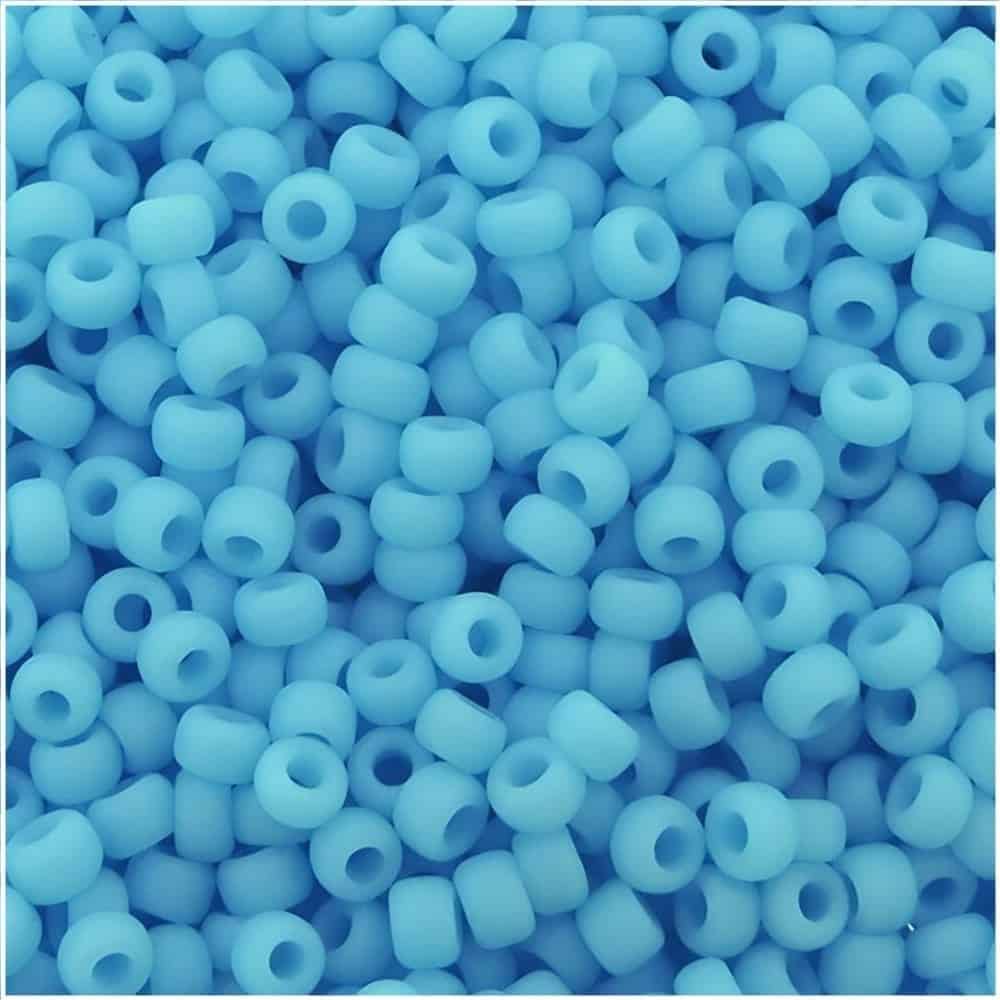 Miyuki Round Seed Beads Size 11/0 Matte Light Blue 24GM