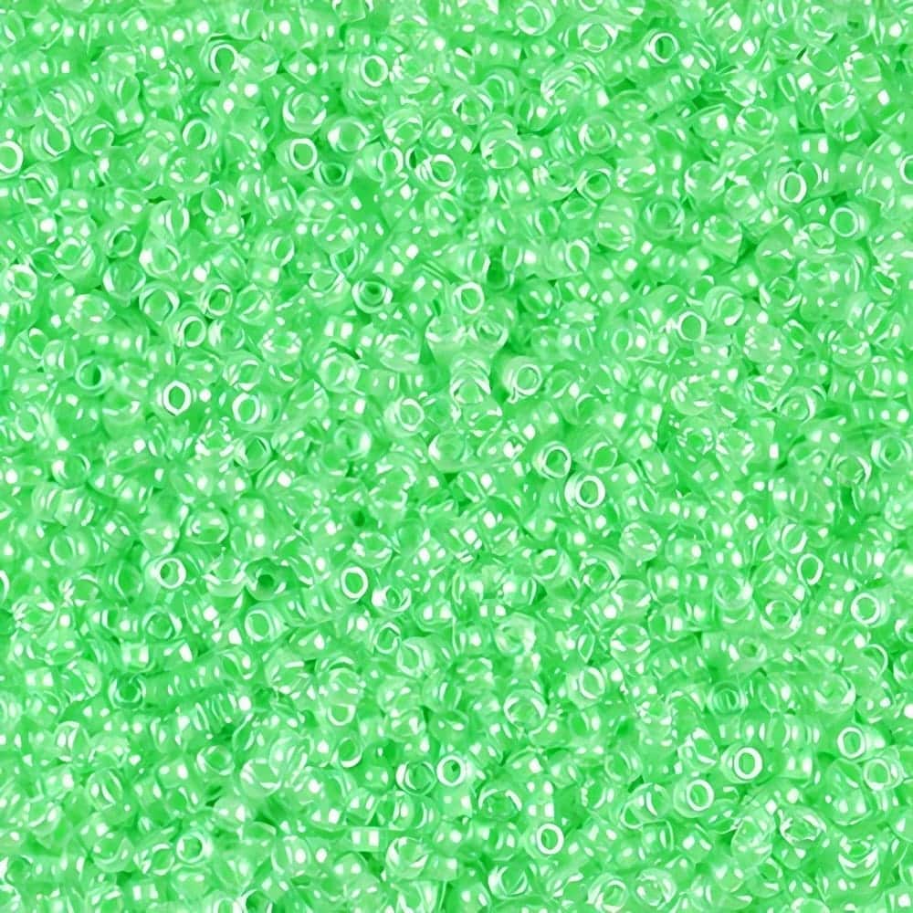Miyuki Round Seed Beads 15/0 Luminous Mint Green 8.2GM 15-1120
