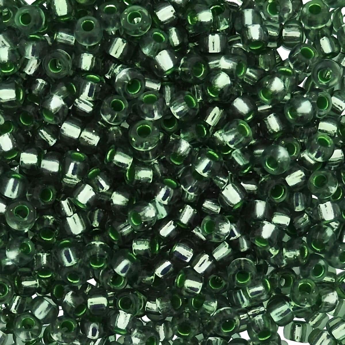 Miyuki Round Seed Beads Size 8/0 Silver Lined Lichen Green 24GM