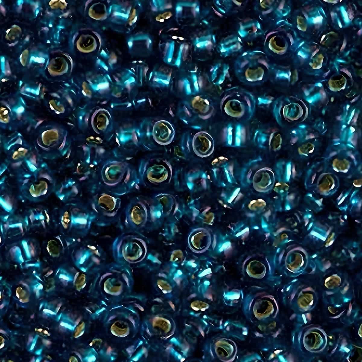 Miyuki Round Seed Beads Size 11/0 Silver Lined Blue Zircon 24GM