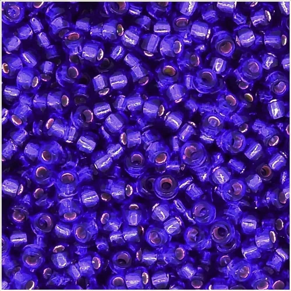Miyuki Round Seed Beads Size 11/0 Silver Lined Red Violet 24GM