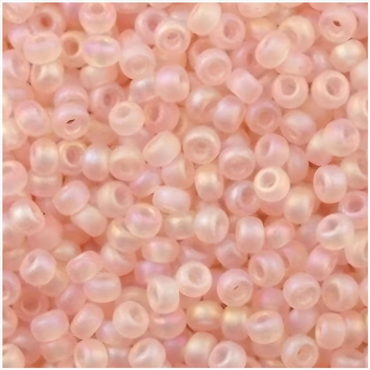 Miyuki Round Seed Beads Size 11/0 Matte Light Tea Rose AB 24GM