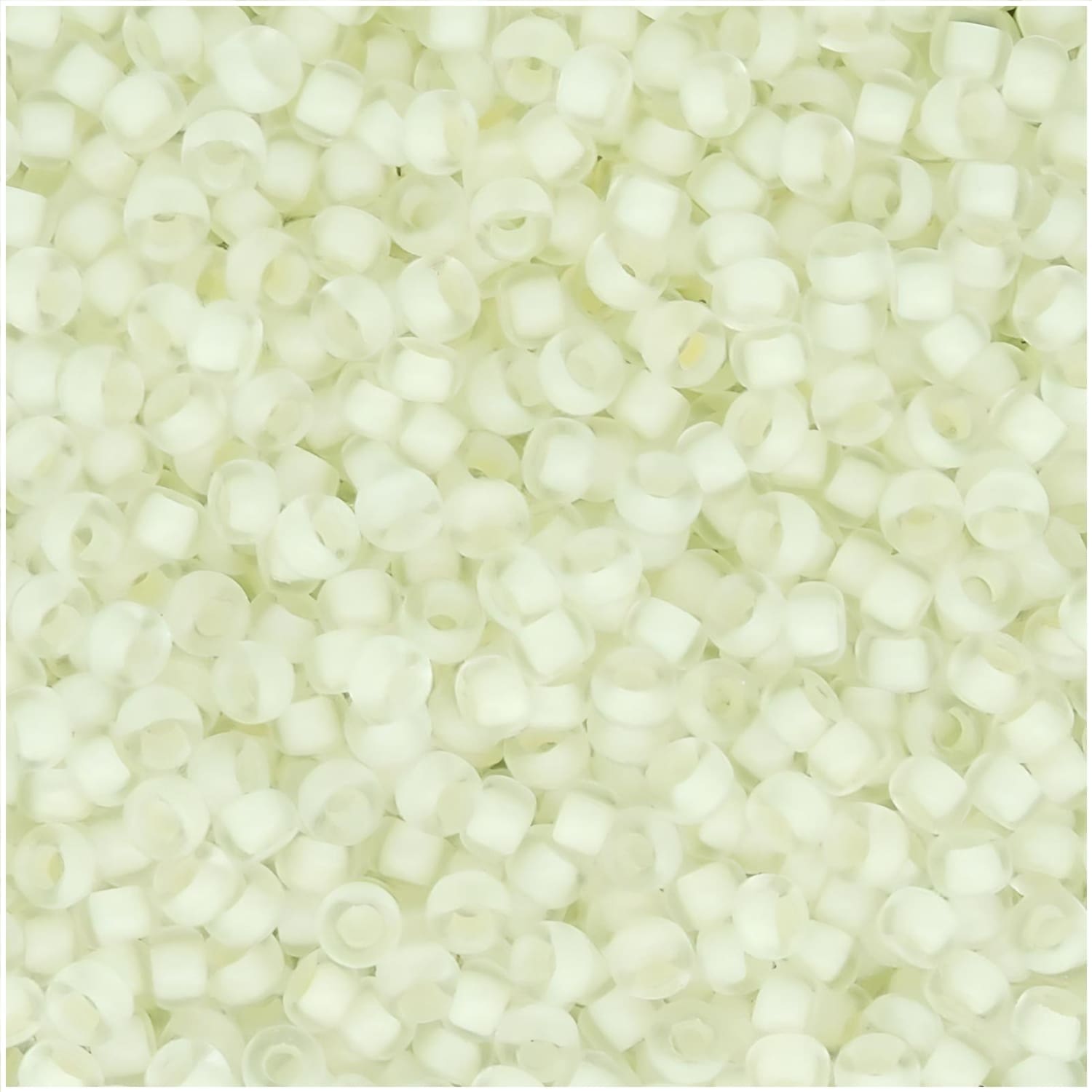 Miyuki Round Seed Beads Size 11/0 Semi-Matte White Lined Crystal 24GM