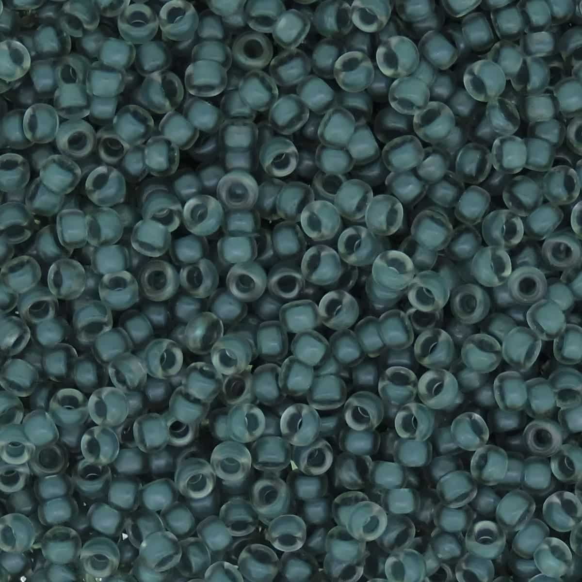 Miyuki Round Seed Beads Size 11/0 Semi-Matte Slate Blue Lined Gray 24GM