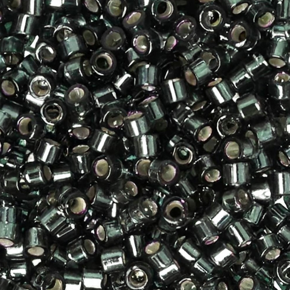 DB0606 Miyuki Delica Seed Beads Size 11/0 Silver Lined Olive 7.2GM