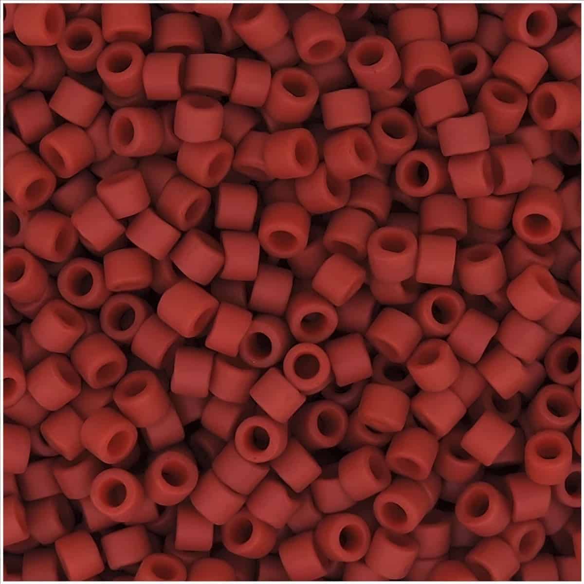 DB0796 Miyuki Delica Seed Beads Size 11/0 Matte Opaque Maroon Red 7.2GM