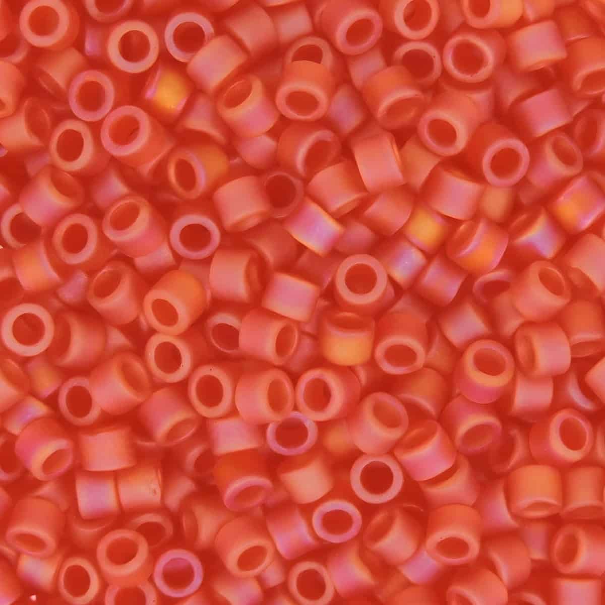 DB0856 Miyuki Delica Seed Beads Size 11/0 Matte Opaque Red AB 7.2GM