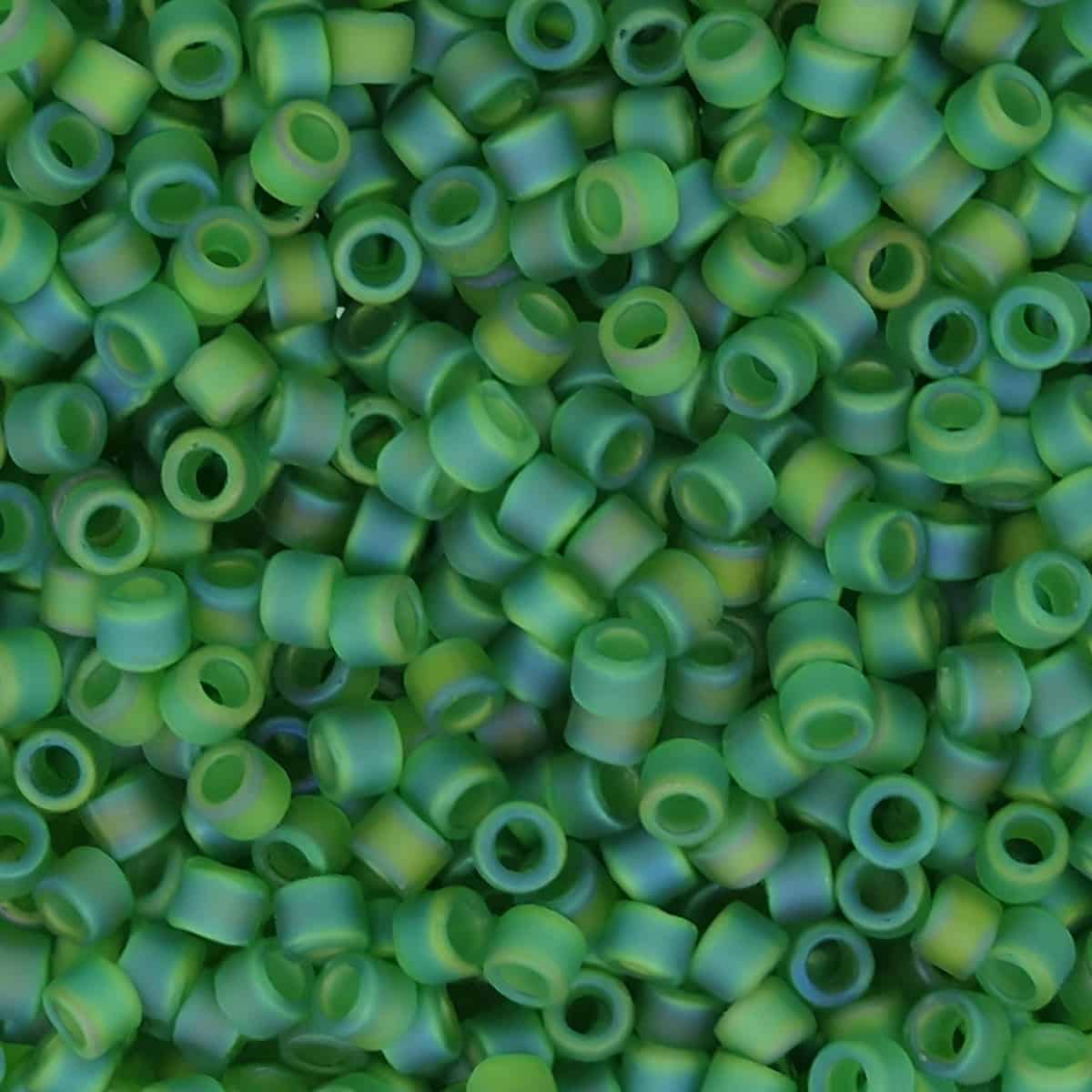 DB0858 Miyuki Delica Seed Beads 11/0 Matte Green AB 7.2GM
