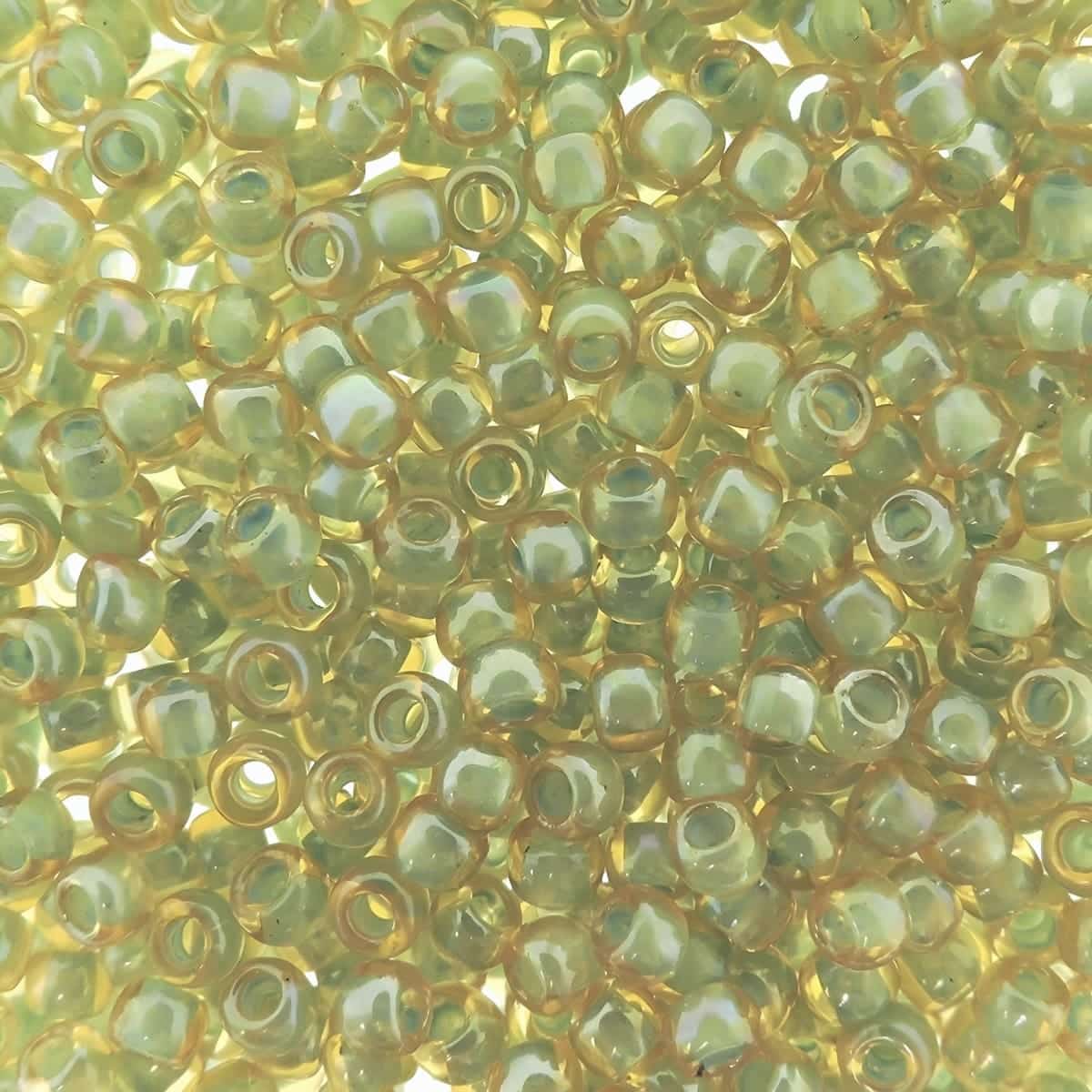 Toho Seed Beads Round Size 8/0 Mint Lined Topaz 8-1848 28GM