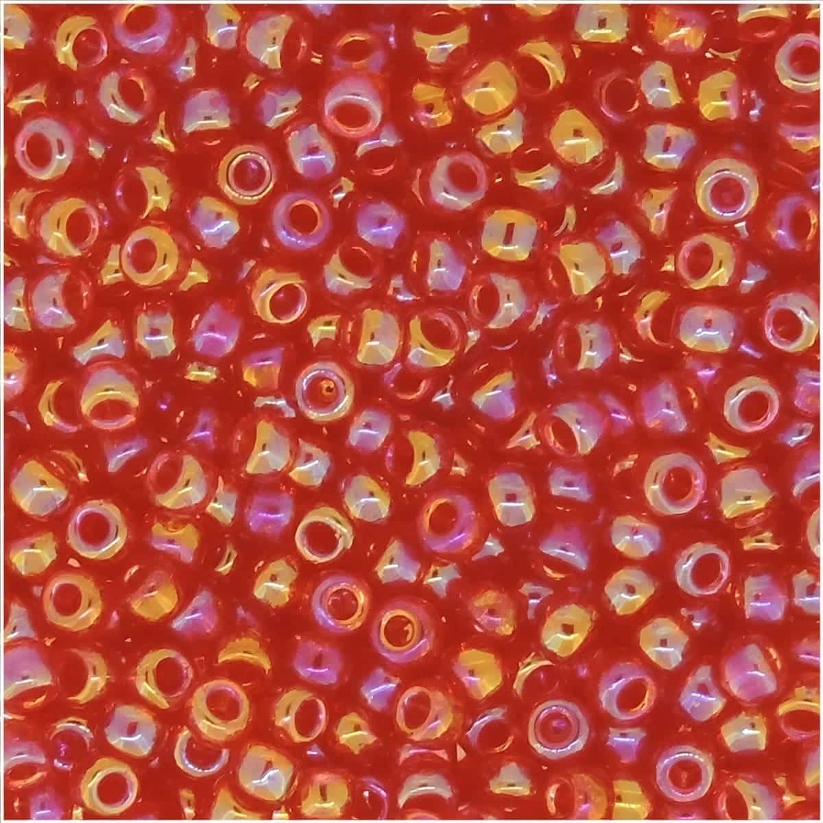 Miyuki Round Seed Beads Size 11/0 Light Red AB 24GM