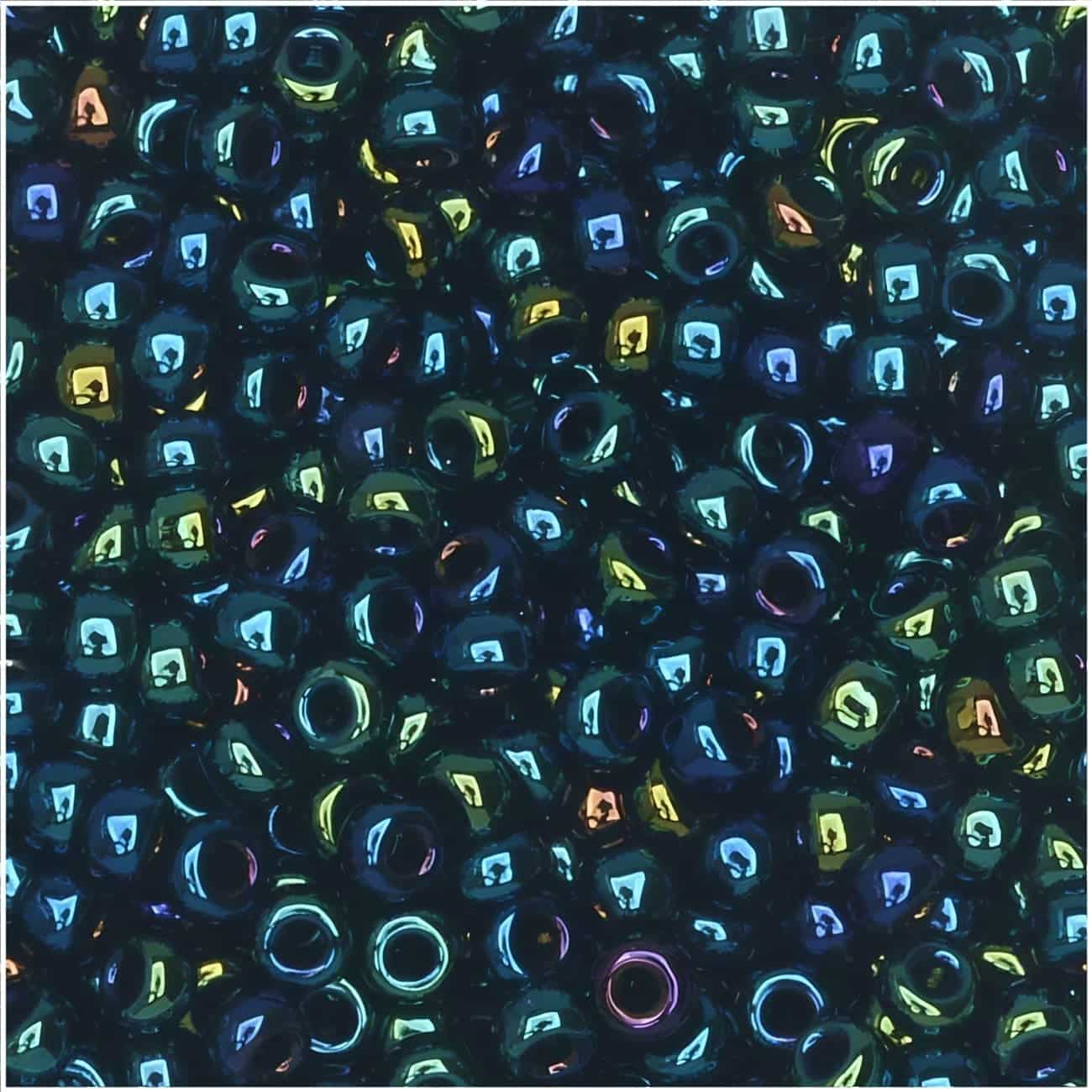 Miyuki Round Seed Beads Size 11/0 Metallic Blue Iris 24GM