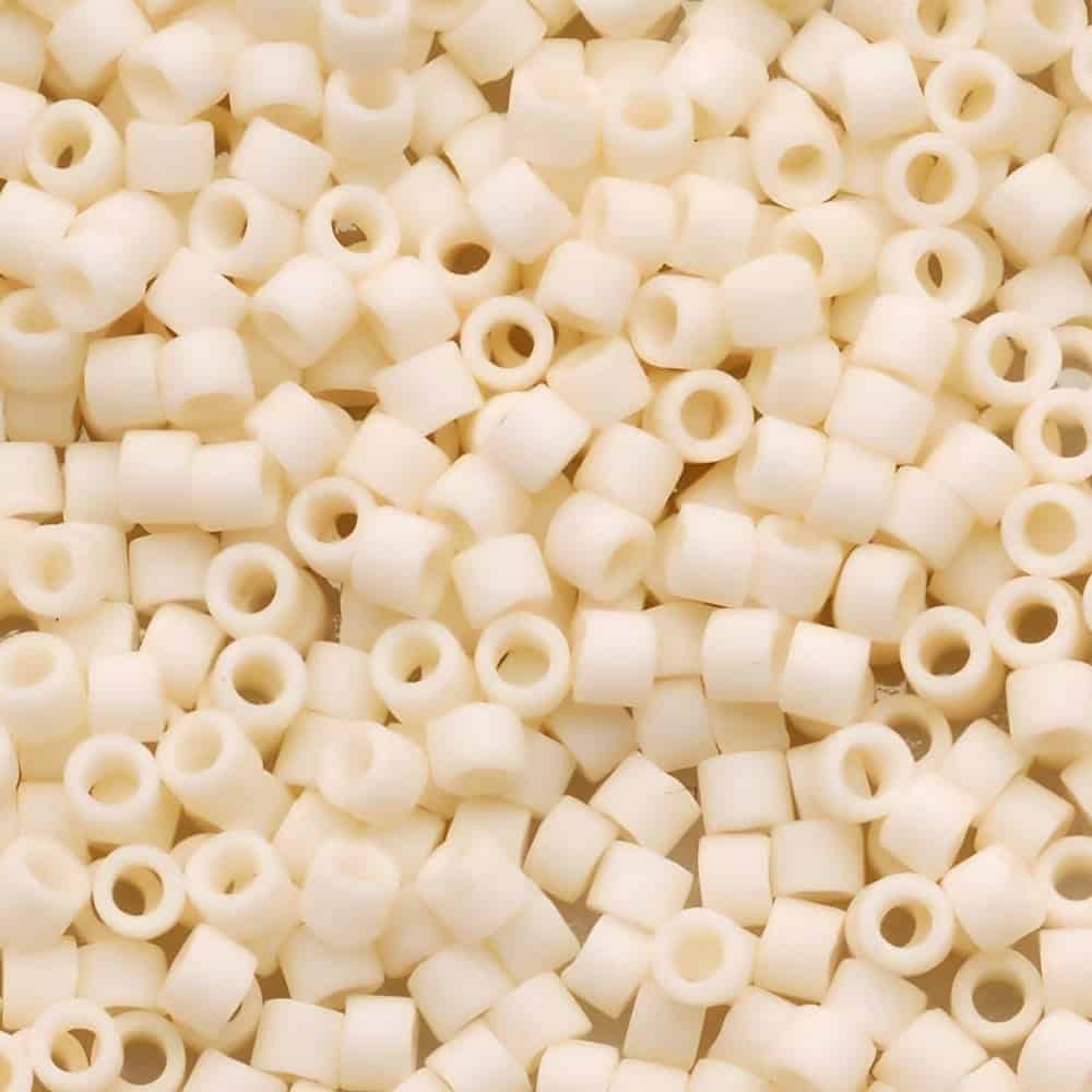 DB0352 Miyuki Delica Seed Beads 11/0 Matte Opaque Cream 7GM
