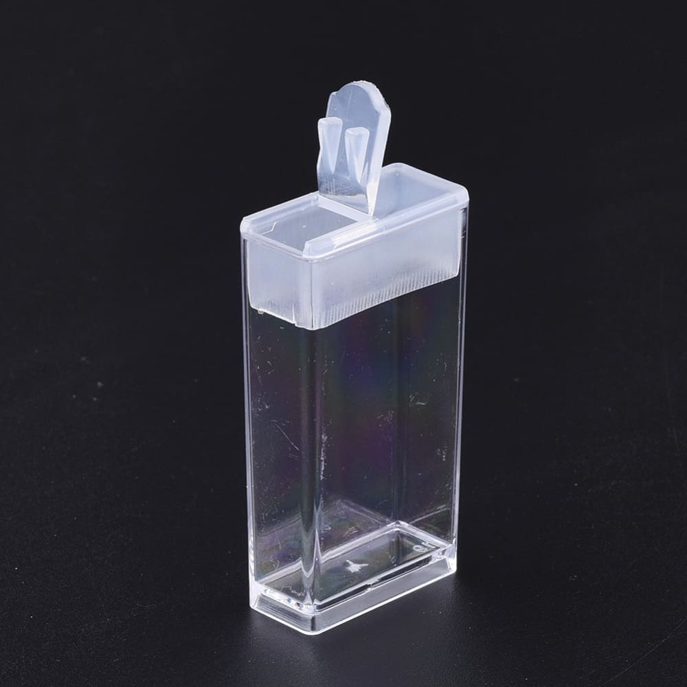 Flip-Top Containers Plastic Bead Storage Pack of 50