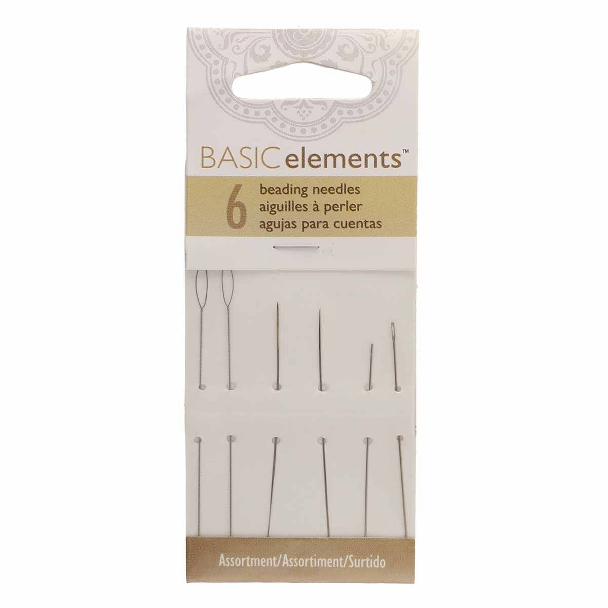Beading Needle Assortment – 6 Pack, #10 and #12 Beading, 2 Big Eye and 2 Collapsible