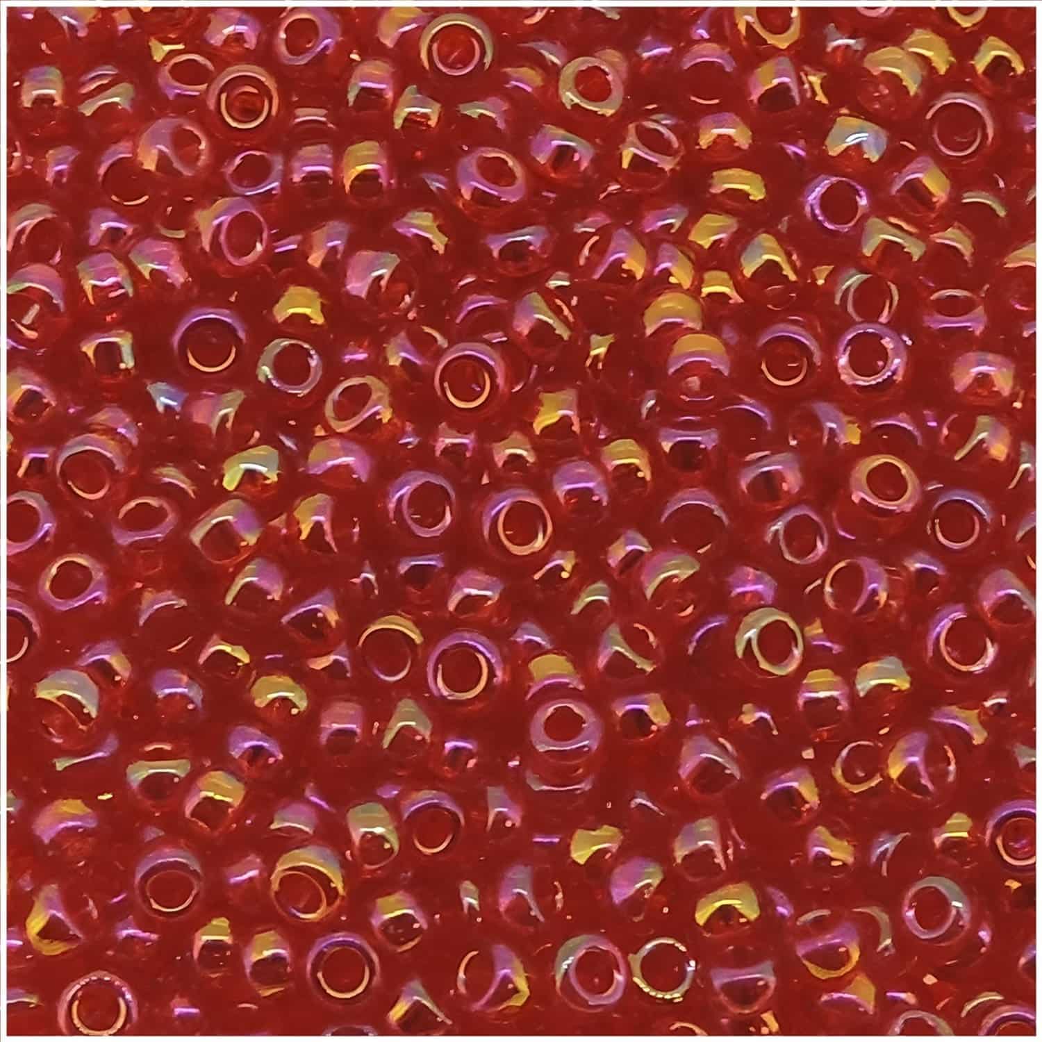 Miyuki Round Seed Beads Size 11/0 Red AB 24GM