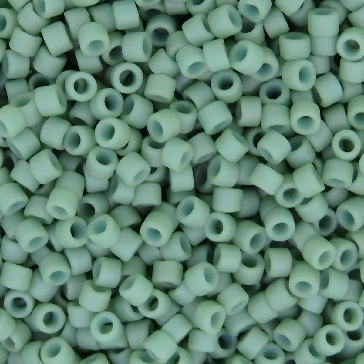 DB0374 Miyuki Delica Beads Size 11/0 Matte Opaque Sea Foam Luster 7.2GM