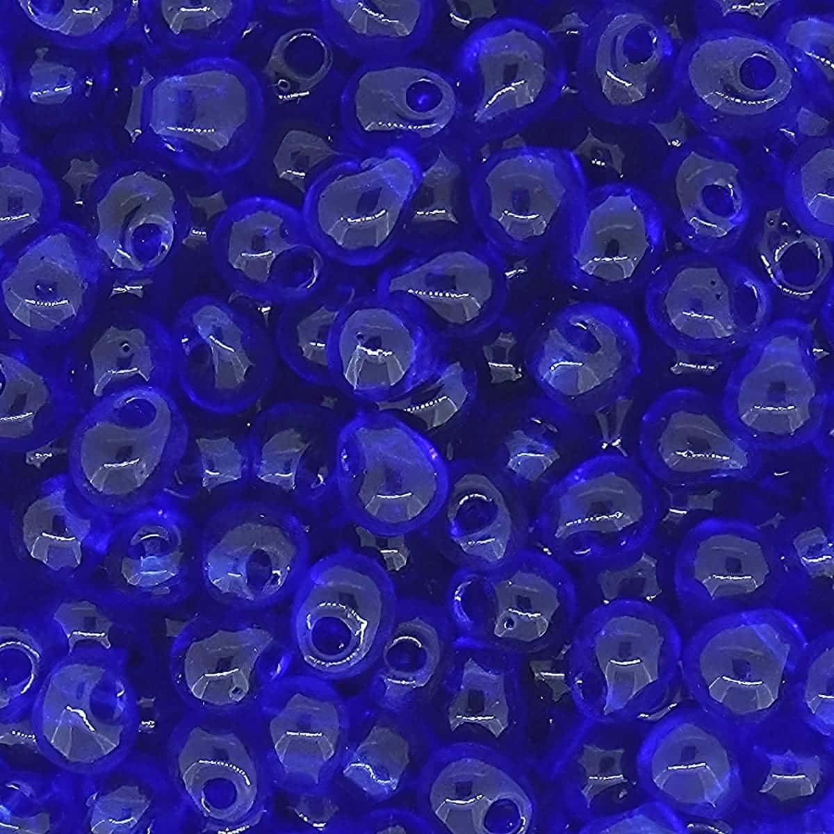 Miyuki Drop Beads 3.4mm 9GM Transparent Cobalt Blue