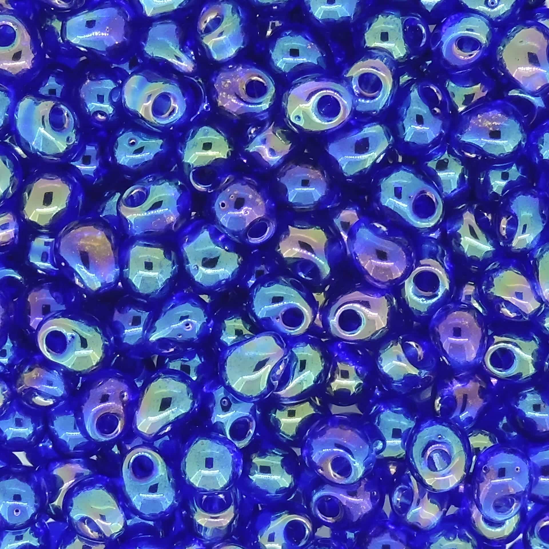Miyuki Drop Beads 3.4mm 9GM Transparent Cobalt AB