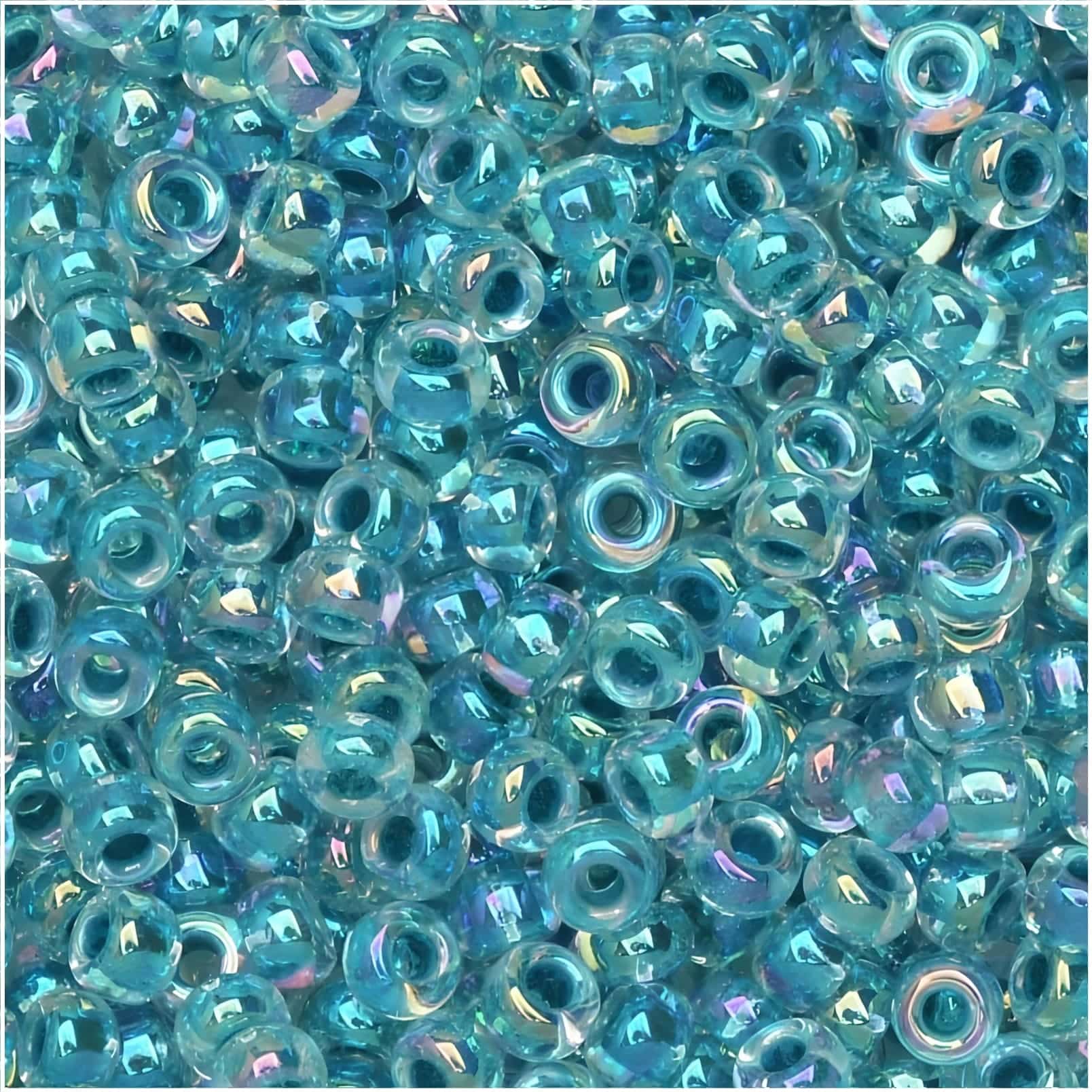 Miyuki Round Seed Beads Size 11/0 Lined Light Blue AB 24GM
