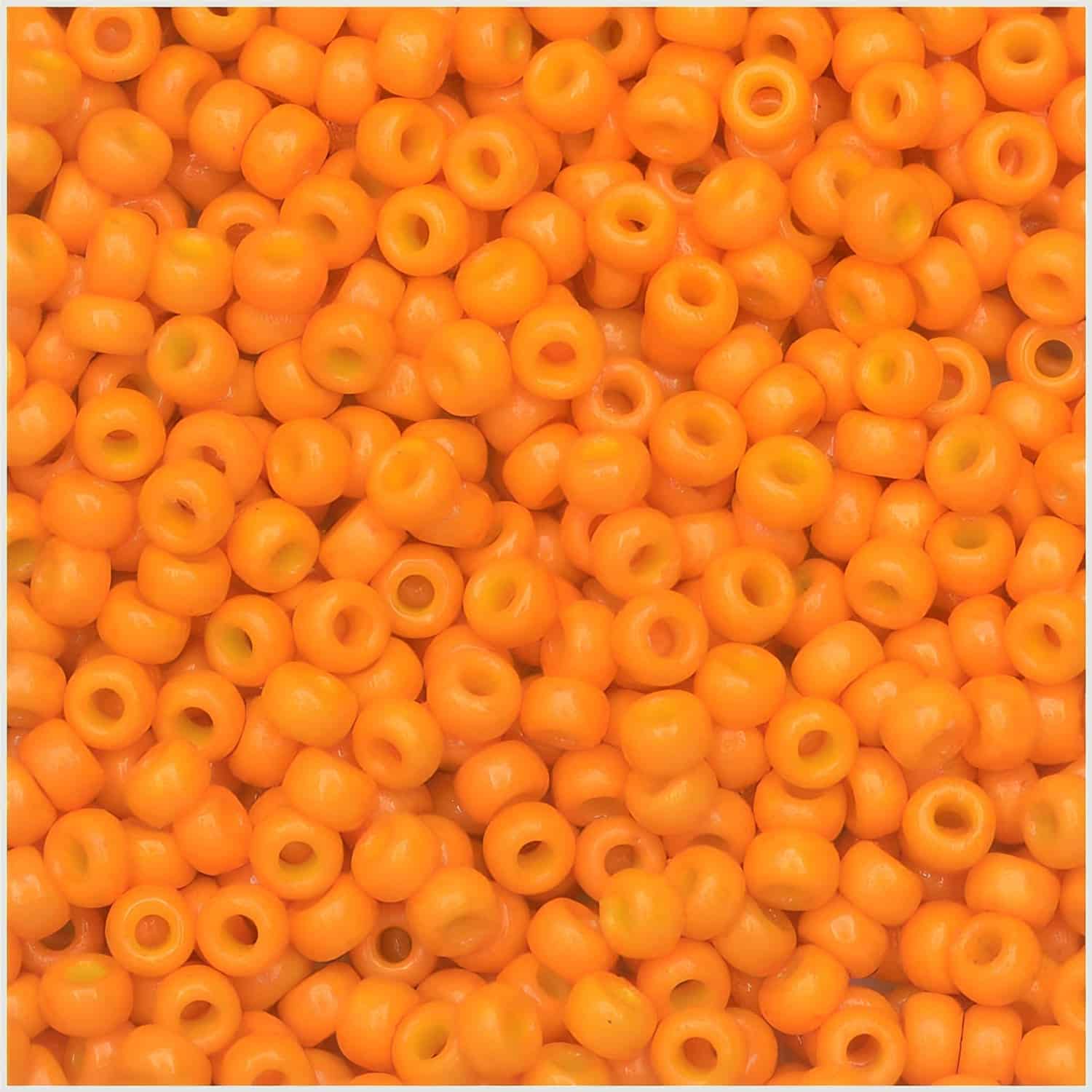 Miyuki Round Seed Beads Size 11/0 Duracoat Opaque Orange 23GM