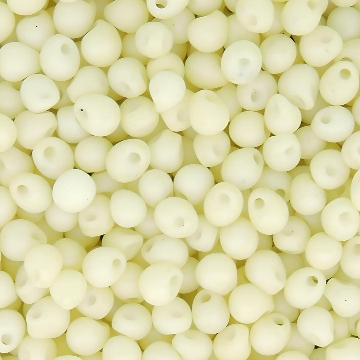 Miyuki Drop Beads 3.4mm 9GM Matte Opaque Cream