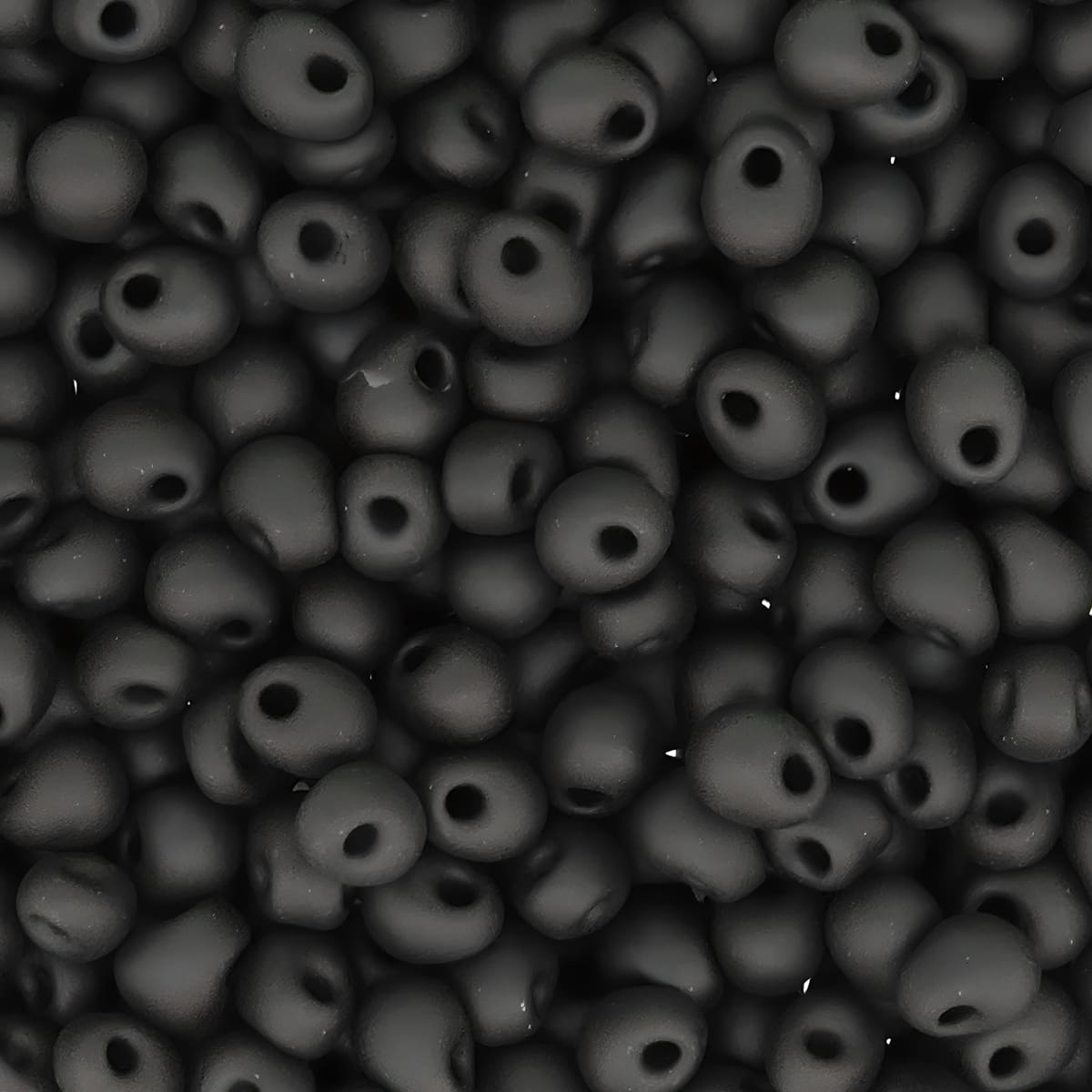 Miyuki Drop Beads 3.4mm 9GM Matte Black