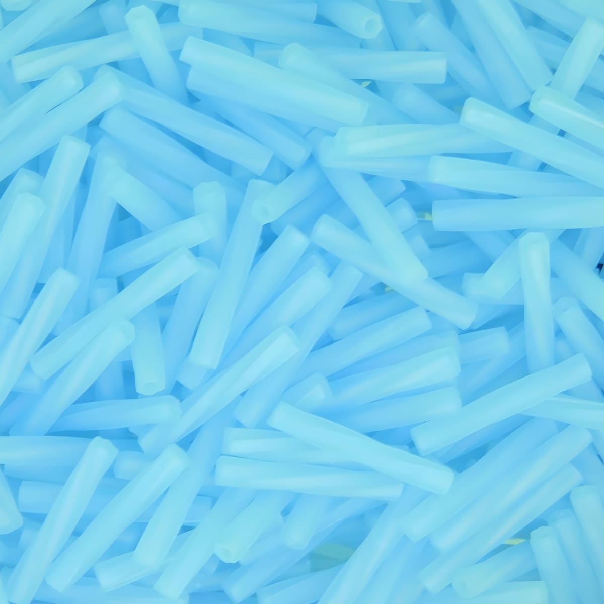 Miyuki Twisted Bugle Beads, 2x12mm, 13GM Matte Light Blue AB